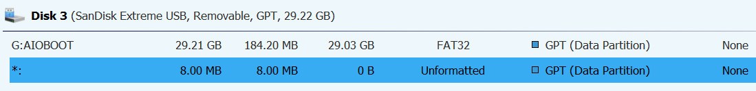 USB multiple partitions