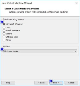 VMware Workstation - Select a Guest Operating System
