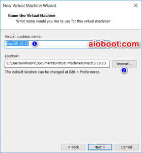 VMware virtual machine location
