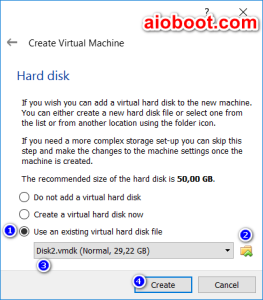 VirtualBox Add Hard Disk