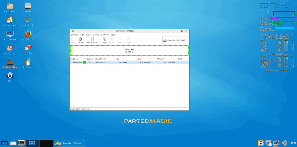 How to install Parted Magic on USB and Hard Drive
